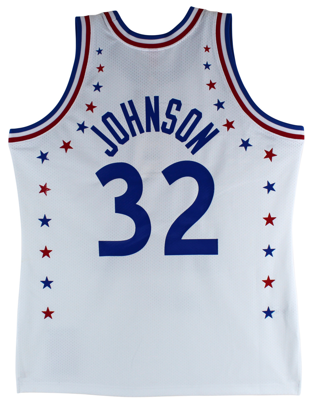 Lakers Magic Johnson Signed White 1983 All-Star M&N Authentic Jersey BAS Witness