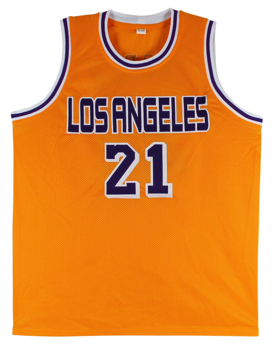 Michael Cooper "5x Champs" Authentic Signed Yellow Pro Style Jersey BAS Witness