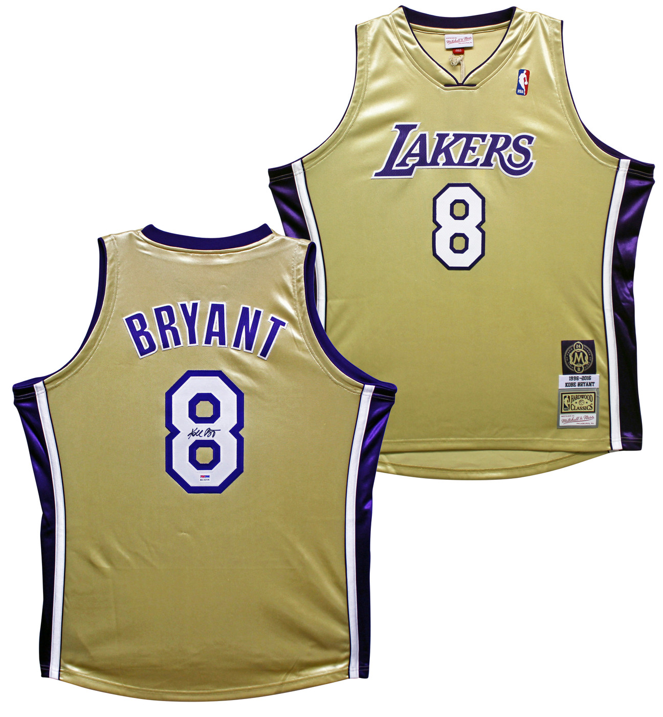 Lakers Kobe Bryant Signed M&N 1996-16 Black Mamba HOF HWC