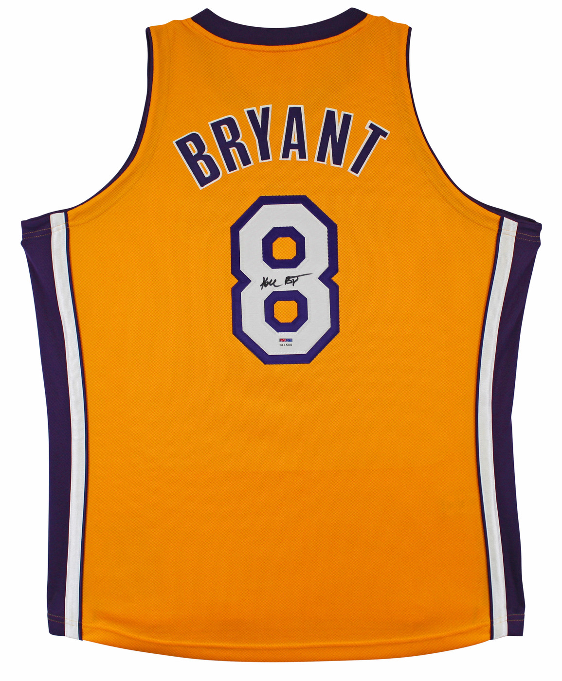 Lakers Kobe Bryant Signed Yellow M&N 1999-2000 HWC Authentic Jersey PSA #B11500