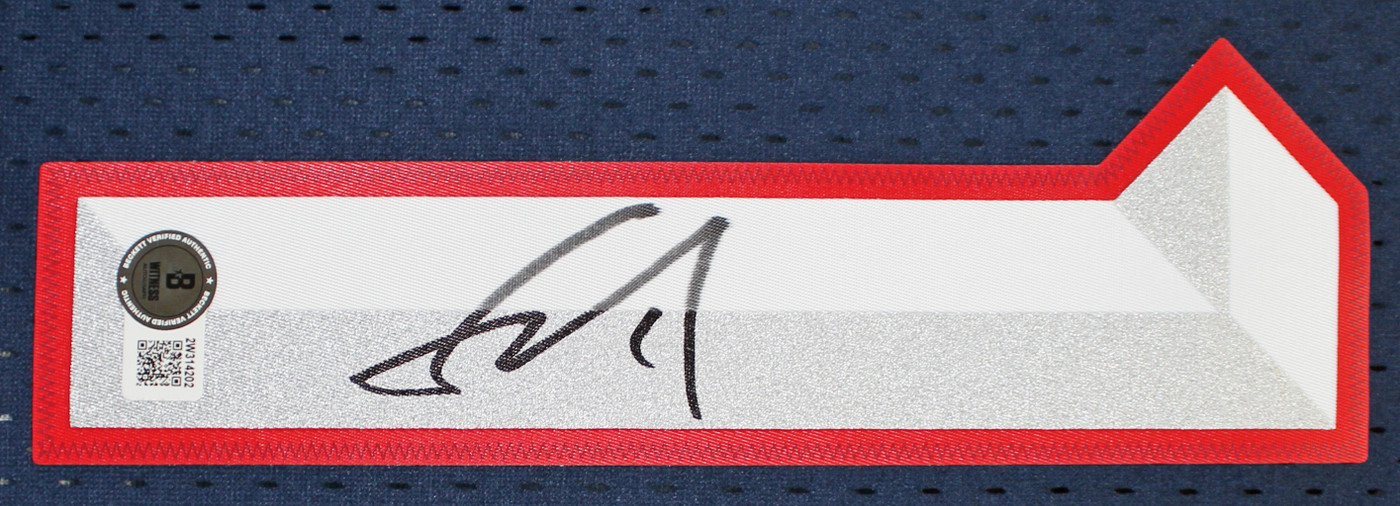 Rockets Yao Ming Signed Blue M&N 2002-03 HWC Swingman Jersey BAS