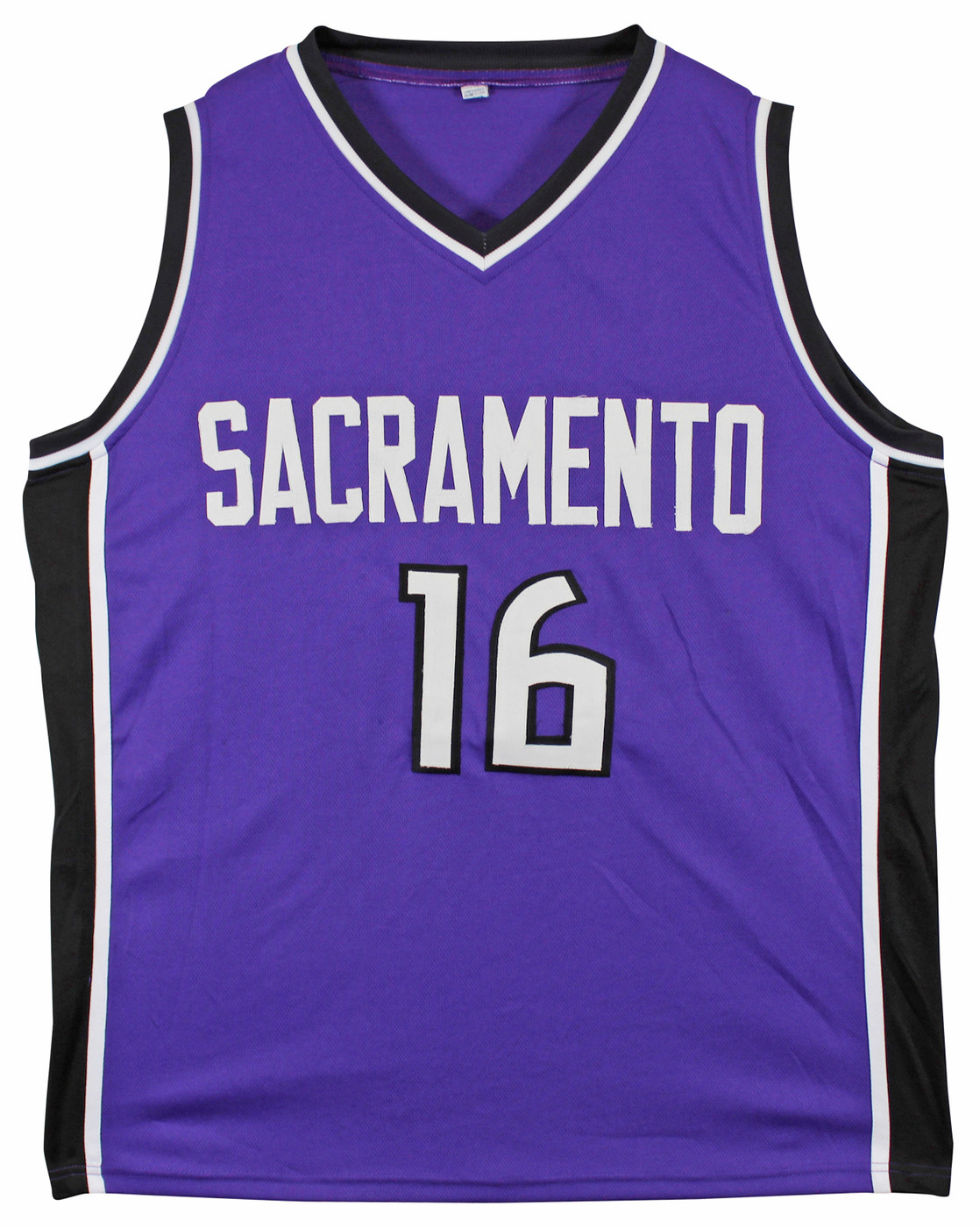 Peja Stojakovic Authentic Signed Purple Pro Style Jersey BAS Witnessed