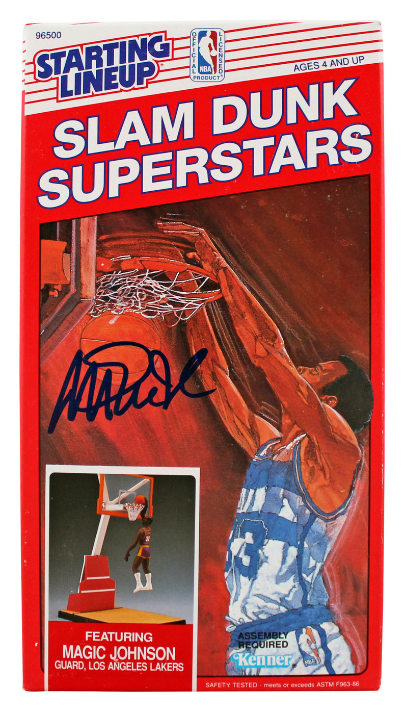 Lakers Magic Johnson Signed 1989 Starting Lineup Slam Dunk Superstars BAS Wit