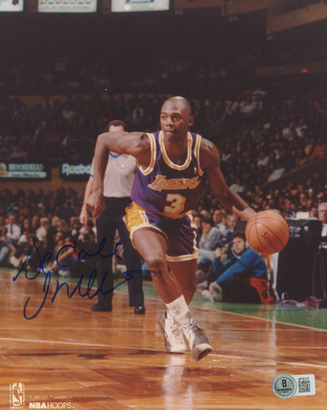 Lakers Sedale Threatt Authentic Signed 8x10 Photo Autographed BAS