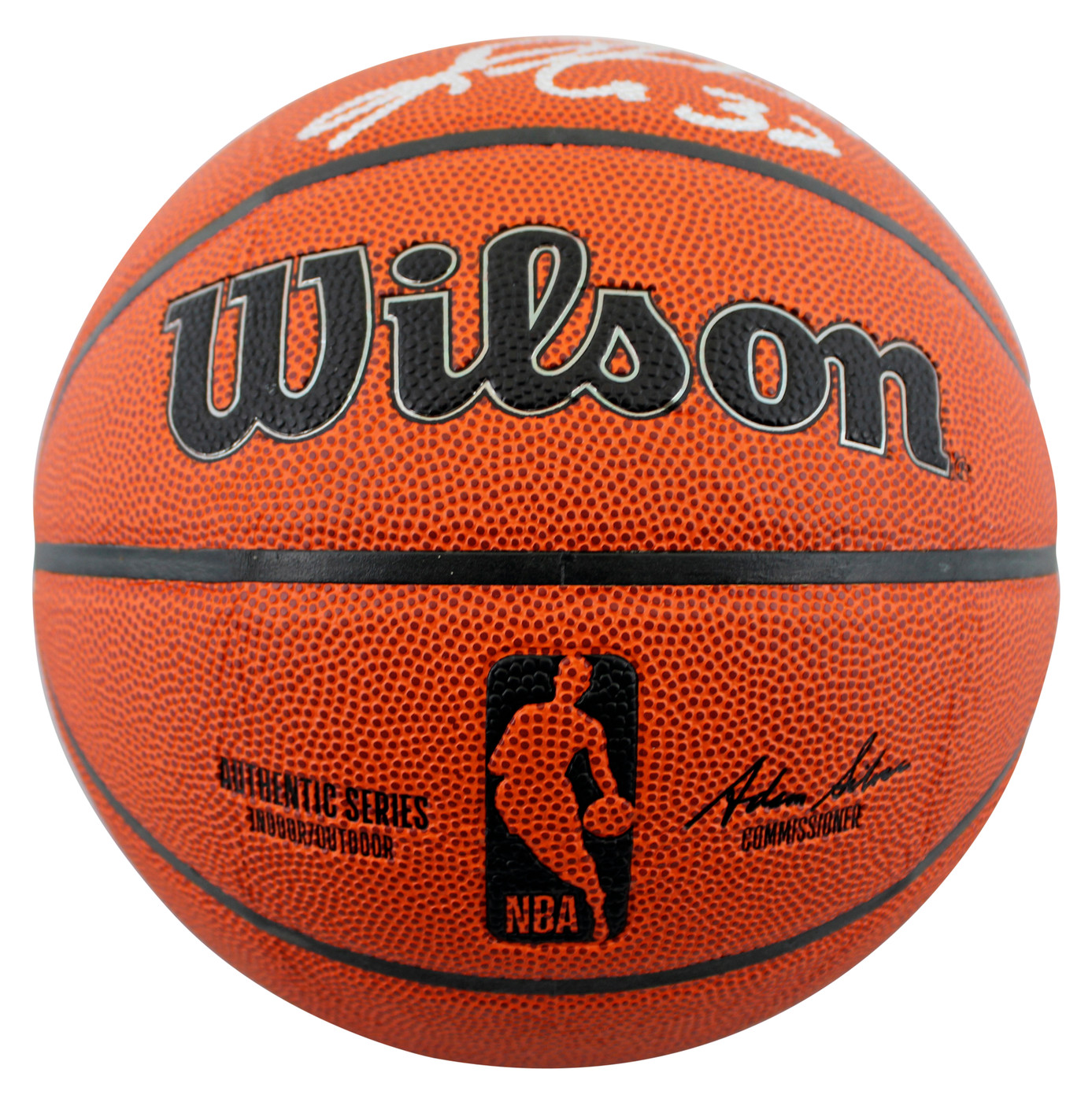 Jazz Karl Malone Authentic Signed Wilson Basketball Autographed