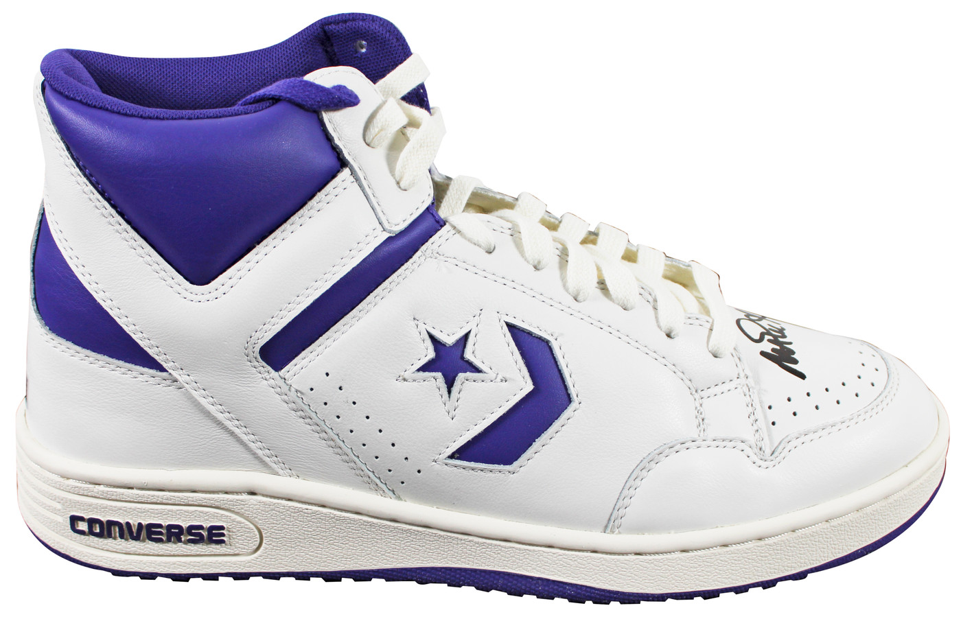 CONVERSE WEAPON 白×紫　コンバース　ウエポン　オリジナル86年製 Magic Johnson Signed Right Purple & White Converse Weapon Shoe W