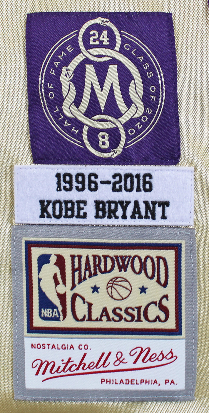 Lakers Kobe Bryant Signed M&N 1996-16 Black Mamba HOF HWC Jersey