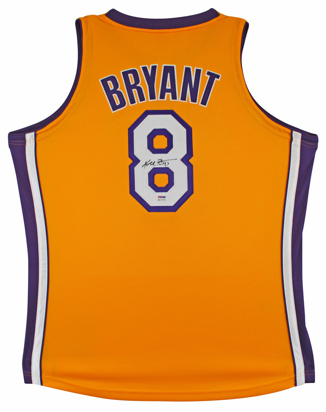 Lakers Kobe Bryant Signed Yellow M&N 2000-01 HWC Authentic Jersey