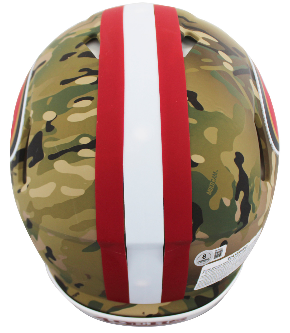 49ers Christian McCaffrey Signed Camo Full Size Speed Proline
