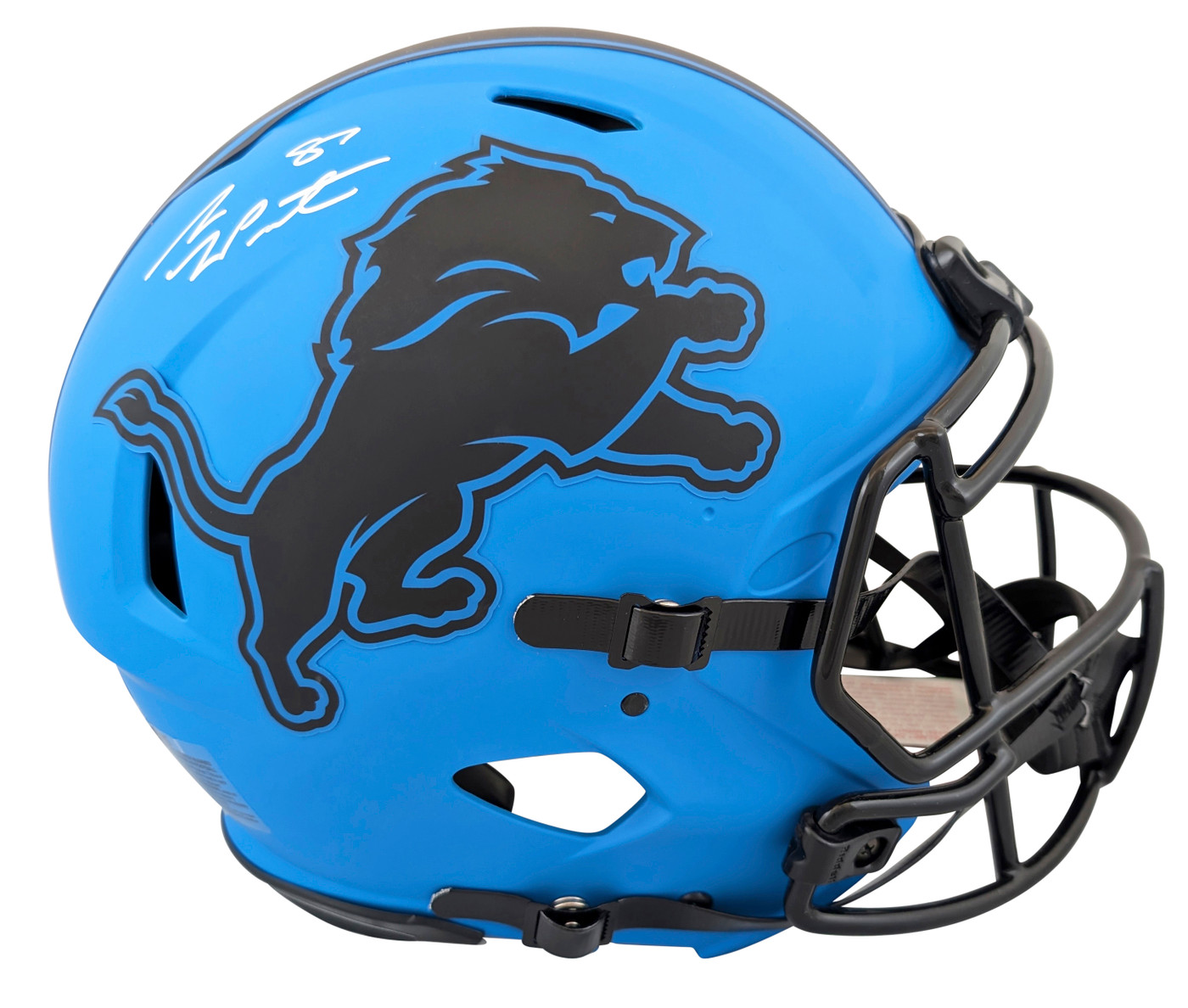 Lions Sam LaPorta Signed Rave Full Size Speed Proline Helmet W