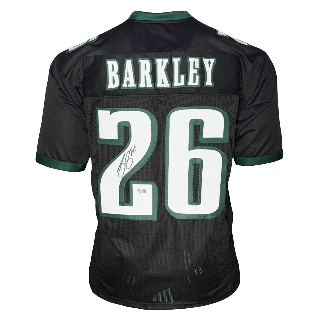 Saquon Barkley Signed Philadelphia Black Football Jersey (Beckett) -