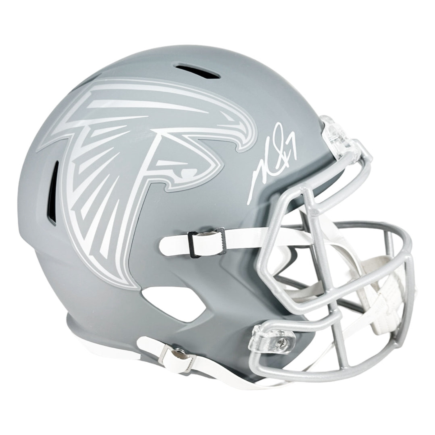 Michael Vick Signed Atlanta Falcons Slate Alternate Speed Full-Size Replica Football Helmet (Beckett)