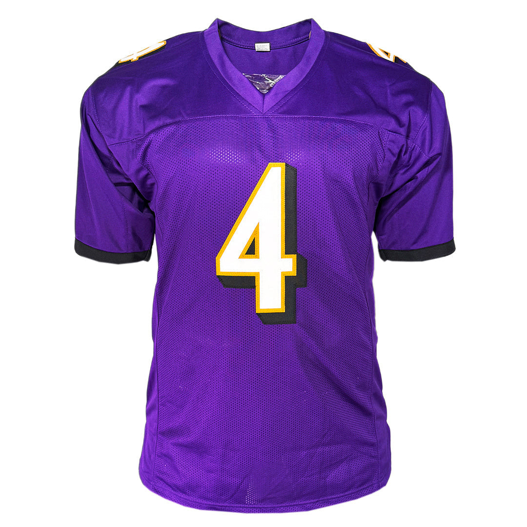 Zay Flowers Signed Baltimore Purple Football Jersey (JSA) -