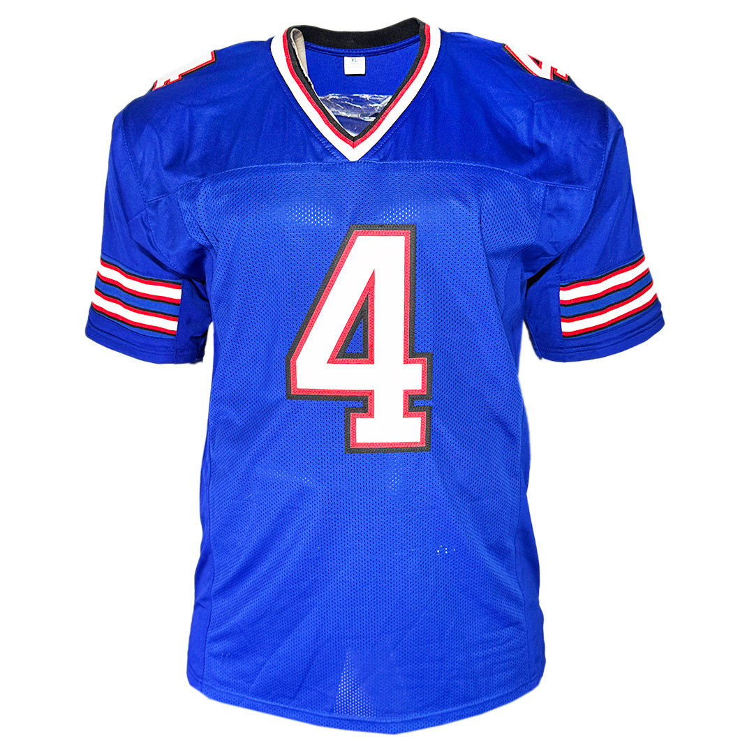 James Cook Signed Buffalo Blue Football Jersey (Beckett) -