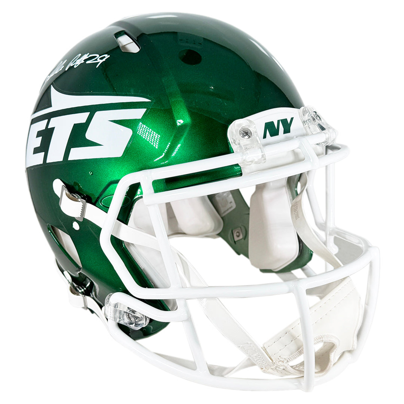 Darrelle Revis Signed New York Jets Authentic Speed Full-Size Football Helmet (Beckett)