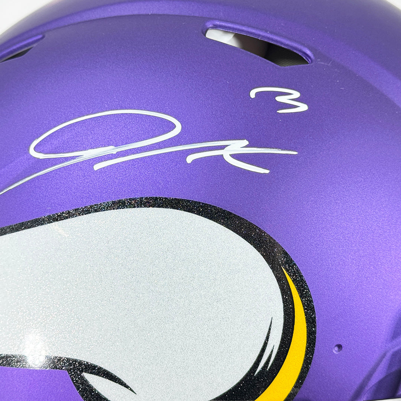 Jordan Addison Signed Minnesota Vikings Authentic Speed Full-Size Football Helmet (JSA)