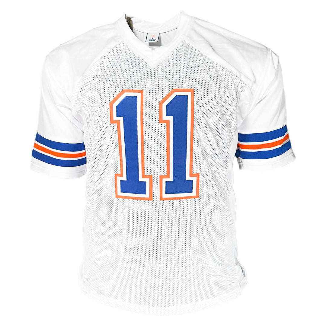 Steve Spurrier Signed Florida College White Football Jersey (JSA)