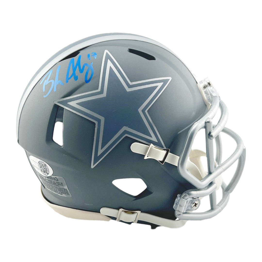 Brandon Aubrey Signed Dallas Cowboys Slate Alternate Speed Mini Football Helmet (JSA)