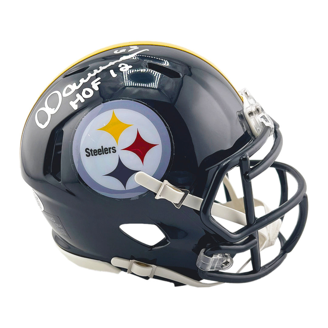 Dermontti Dawson Signed Pittsburgh Steelers Speed Mini Football Helmet (JSA)