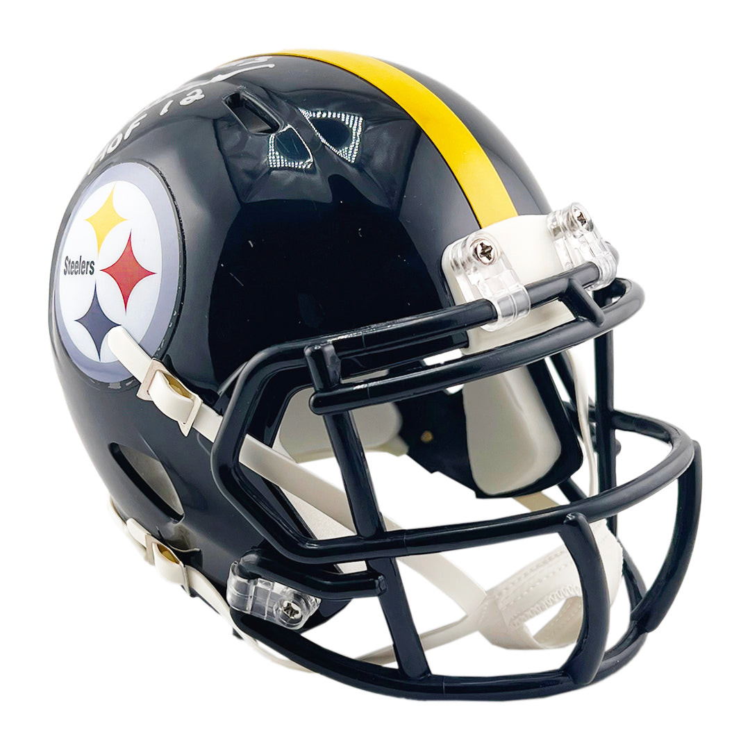 Dermontti Dawson Signed Pittsburgh Steelers Speed Mini Football Helmet (JSA)