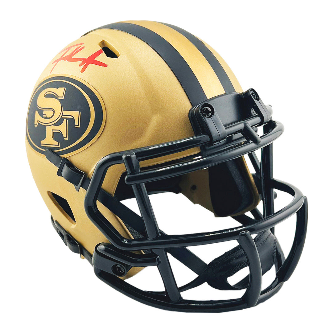 Frank Gore Signed San Francisco 49ers Rave Mini Football Helmet (Beckett)