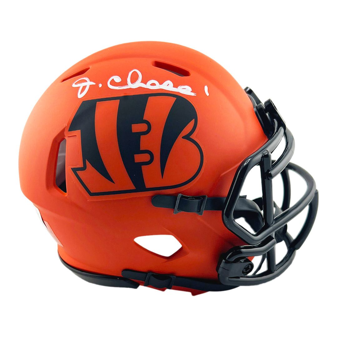 Ja'Maar Chase Signed Cincinnati Bengals Rave Mini Football Helmet (Beckett)