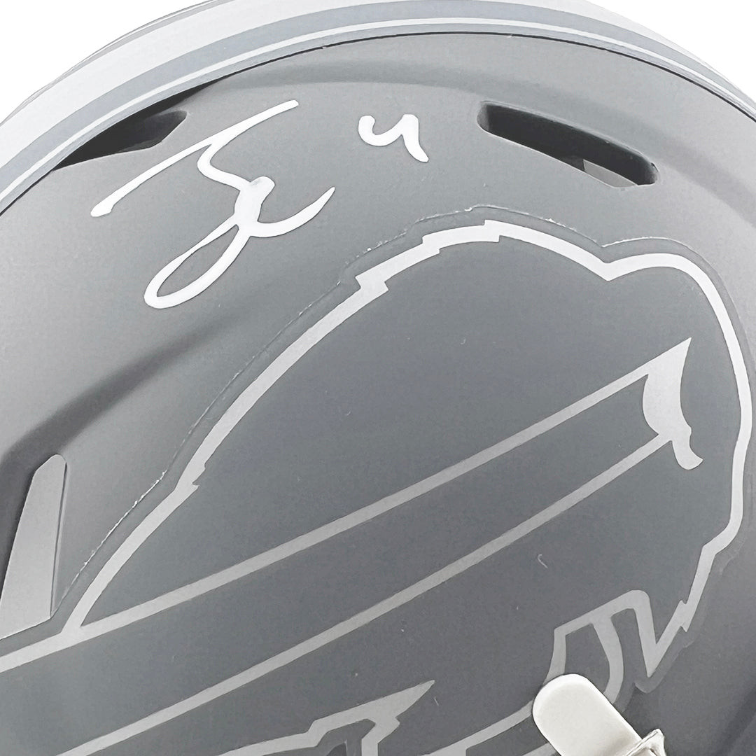 James Cook Signed Buffalo Bills Slate Alternate Speed Mini Football Helmet (Beckett)