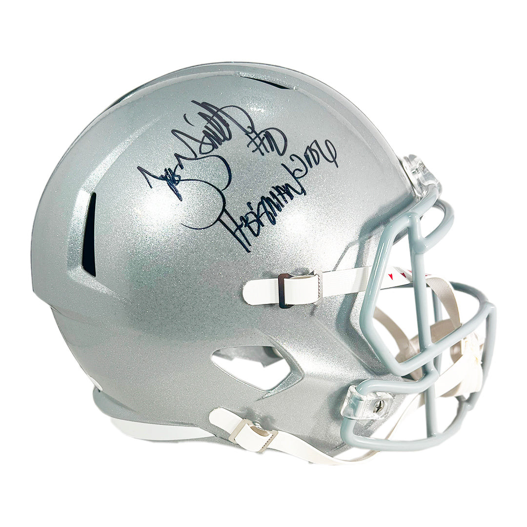 Troy Smith Signed HT 06 Inscription Ohio State Buckeyes Speed Full-Size Replica Football Helmet (JSA)