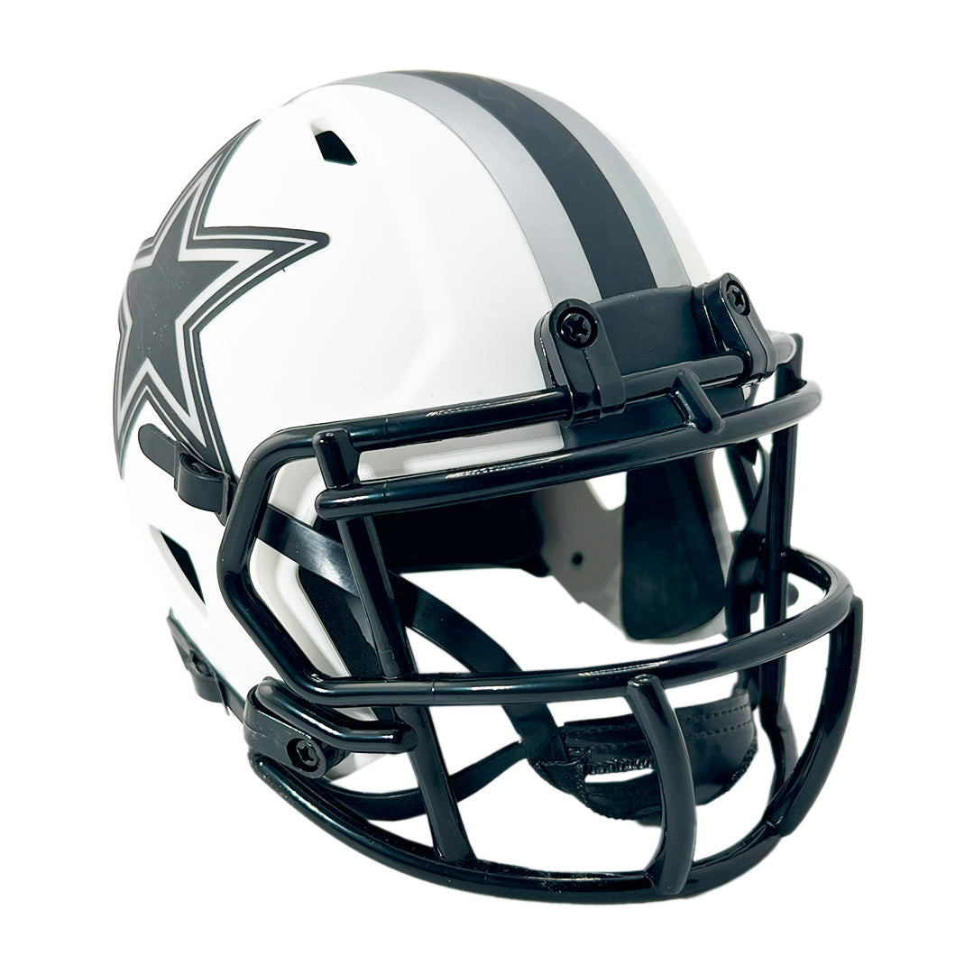 Emmitt Smith Signed Dallas Cowboys Lunar Mini Football Helmet (JSA)