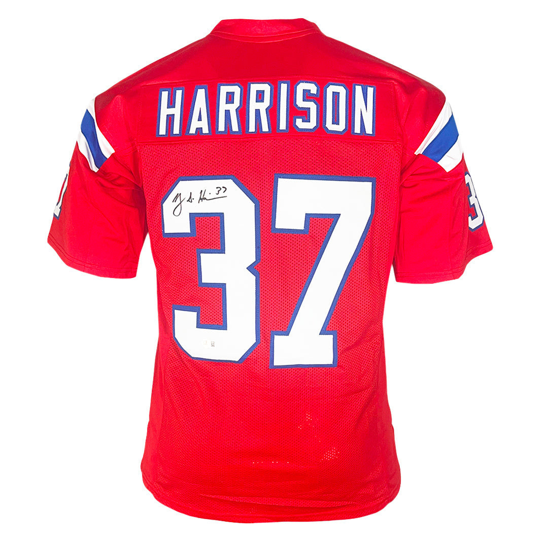 Rodney Harrison Signed New England Red Football Jersey (Beckett)