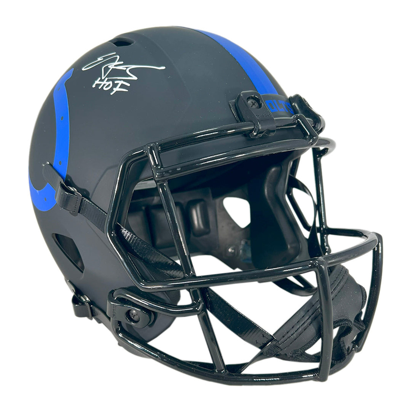 Edgerrin James Signed Indianapolis Colts Eclipse Full-Size Replica Football Helmet (JSA)