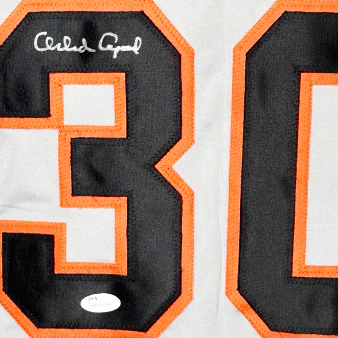 Orlando Cepeda Signed San Francisco Grey Baseball Jersey (JSA)