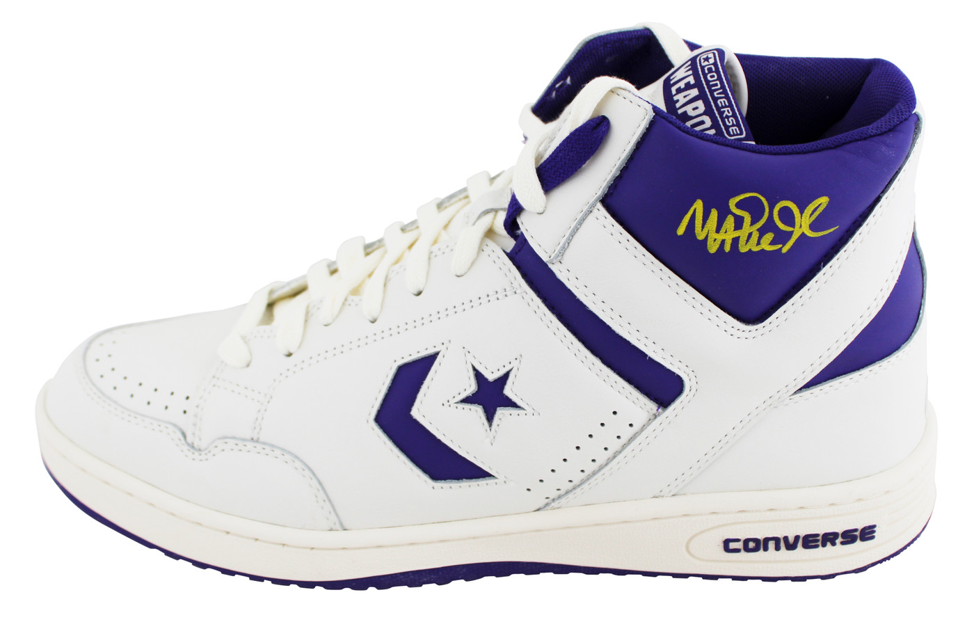 Lakers Converse Lakers Magic Johnson Signed Left Purple White
