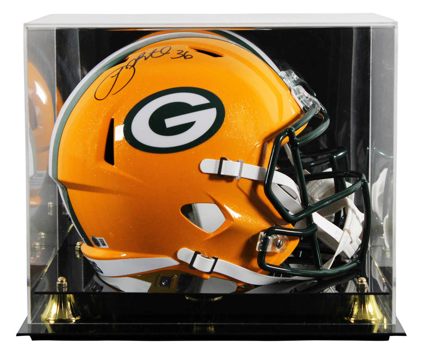 Packers LeRoy Butler Signed Full Size Speed Rep Helmet W/ Case BAS Witnessed
