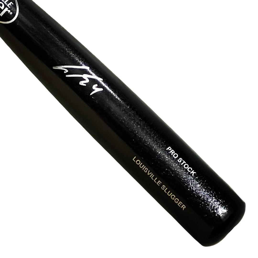 Lawrence Butler Signed Louisville Slugger Official MLB Black Baseball Bat (Beckett)