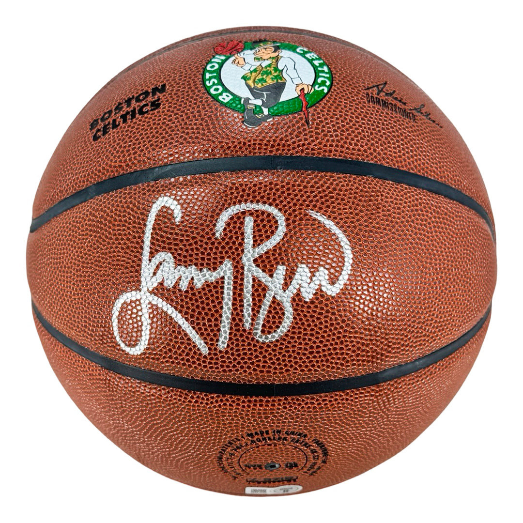 Larry Bird Signed Boston Celtics Wilson NBA Team Logo Basketball (Beckett)