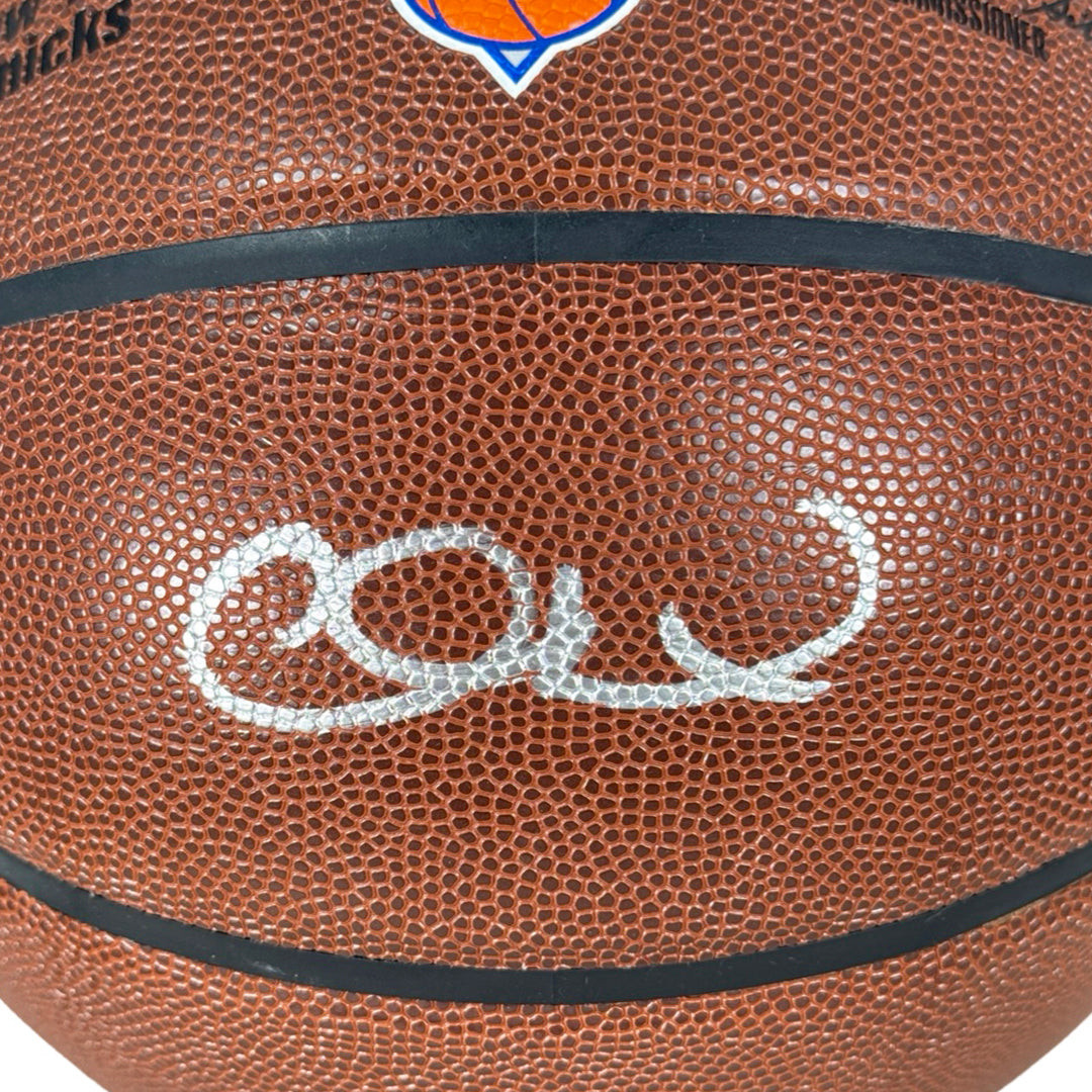 Alan Houston Signed New York Knicks NBA Team Logo Basketball