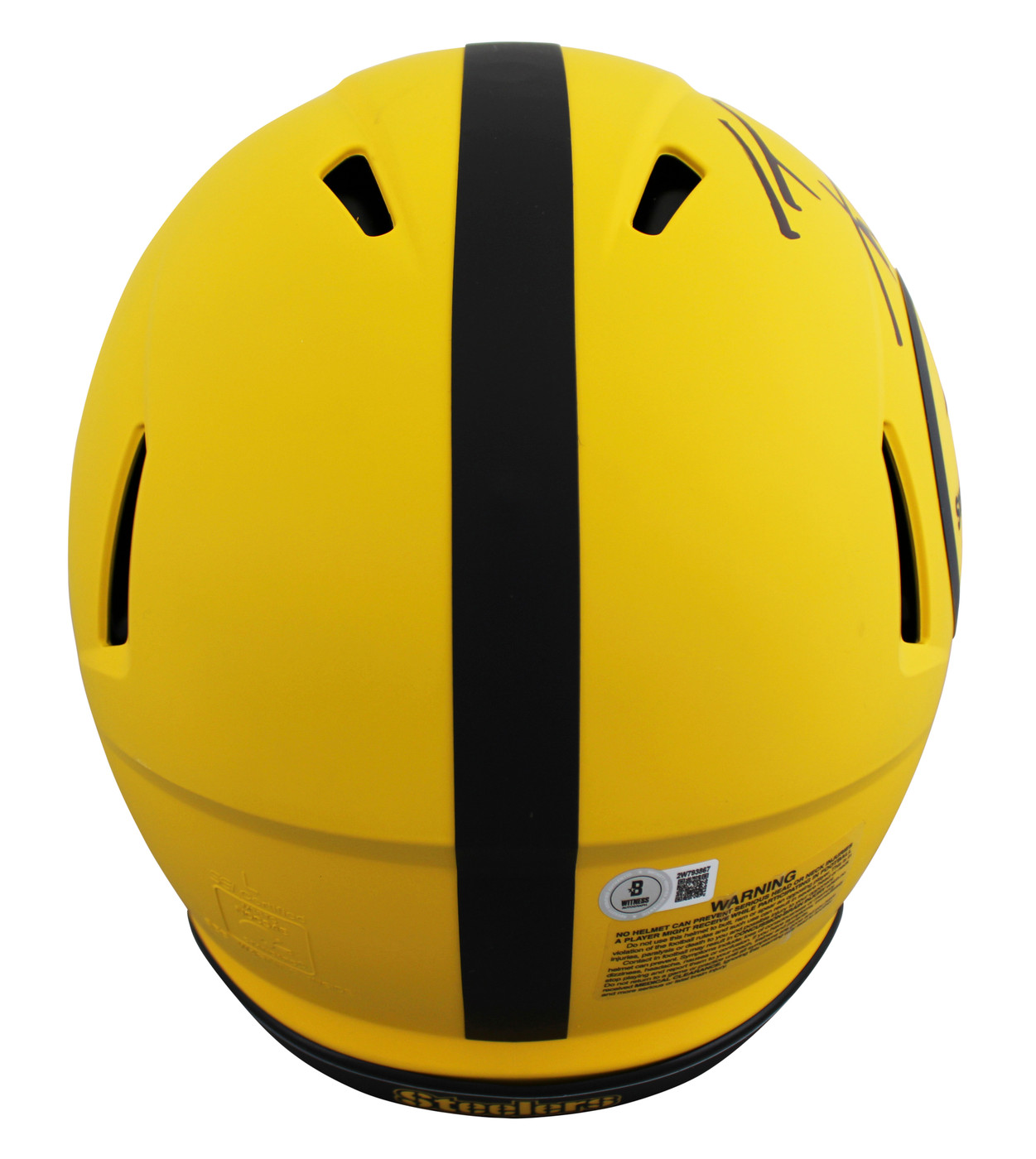 Steelers T.J. Watt Signed Rave Full Size Speed Proline Helmet W/ Case BAS Wit