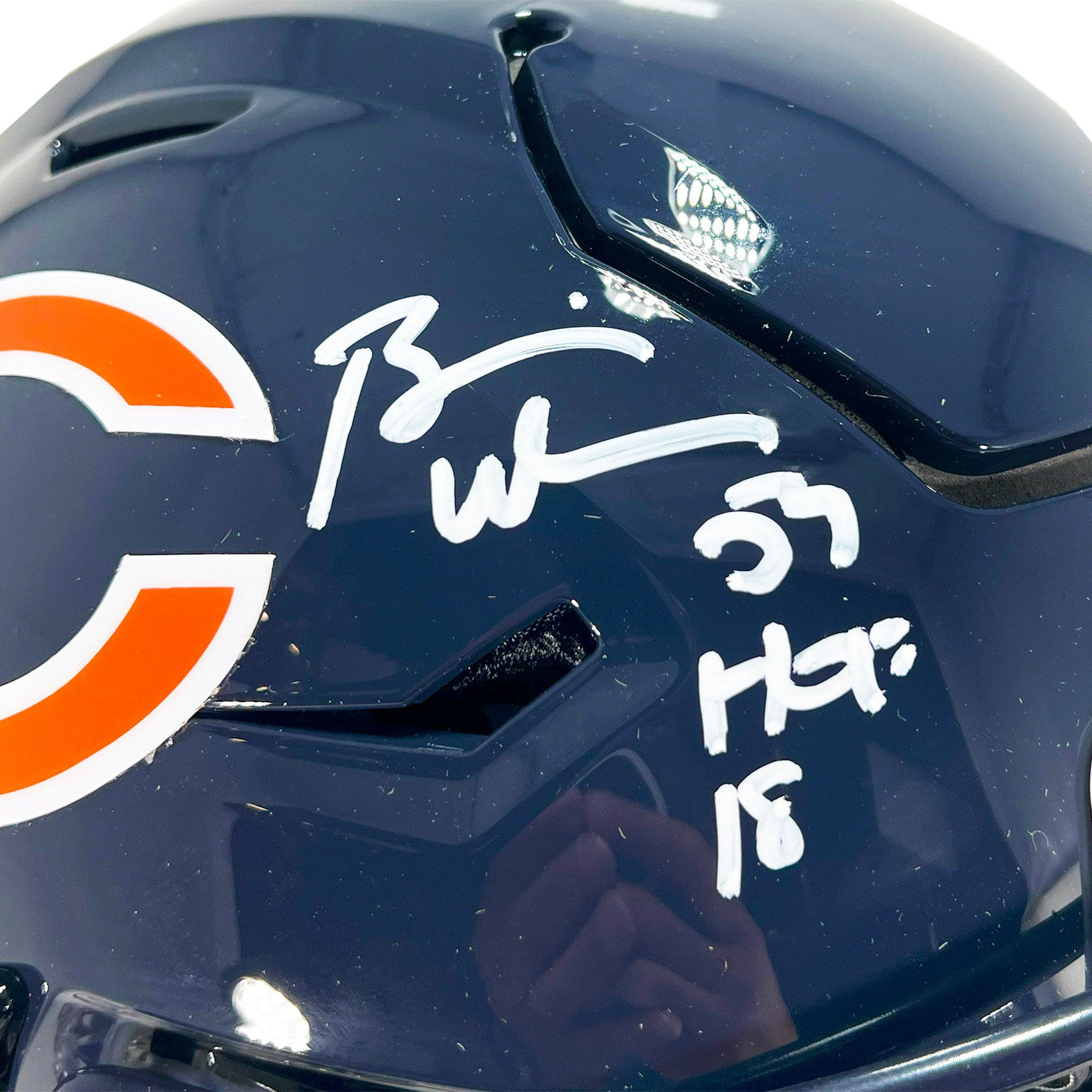Brian Urlacher Signed HOF 18 Inscription Chicago Bears Authentic SpeedFlex Full-Size Football Helmet (Beckett)