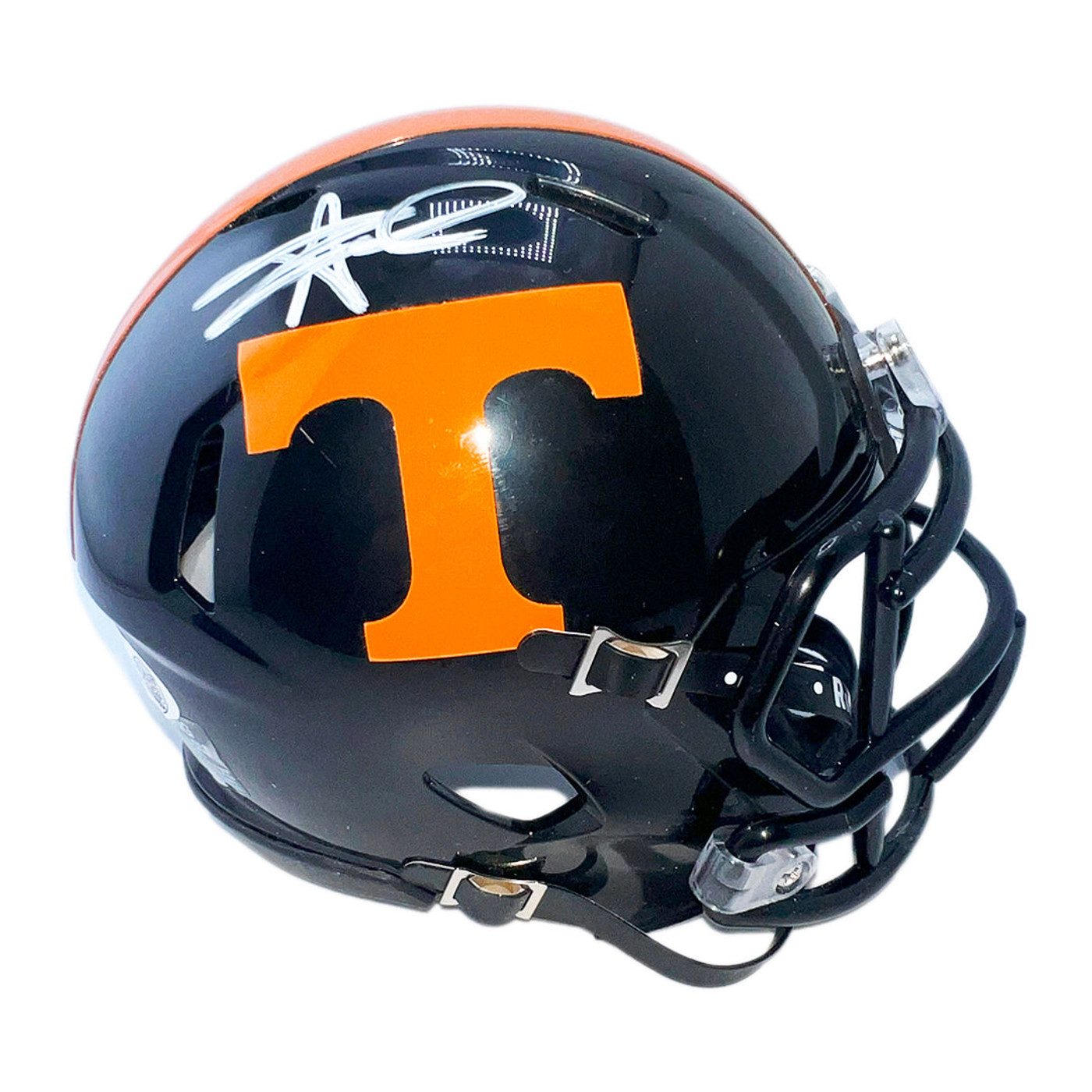 Alvin Kamara Signed Black Inscription Tennessee Vols Speed Mini Football Helmet (JSA)