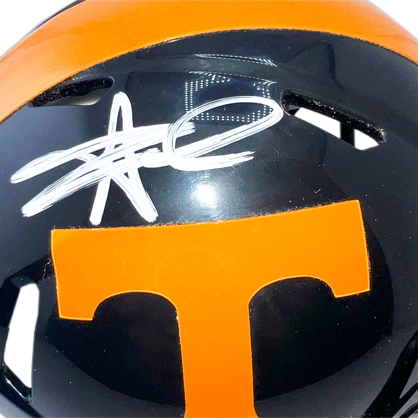 Alvin Kamara Signed Black Inscription Tennessee Vols Speed Mini Football Helmet (JSA)