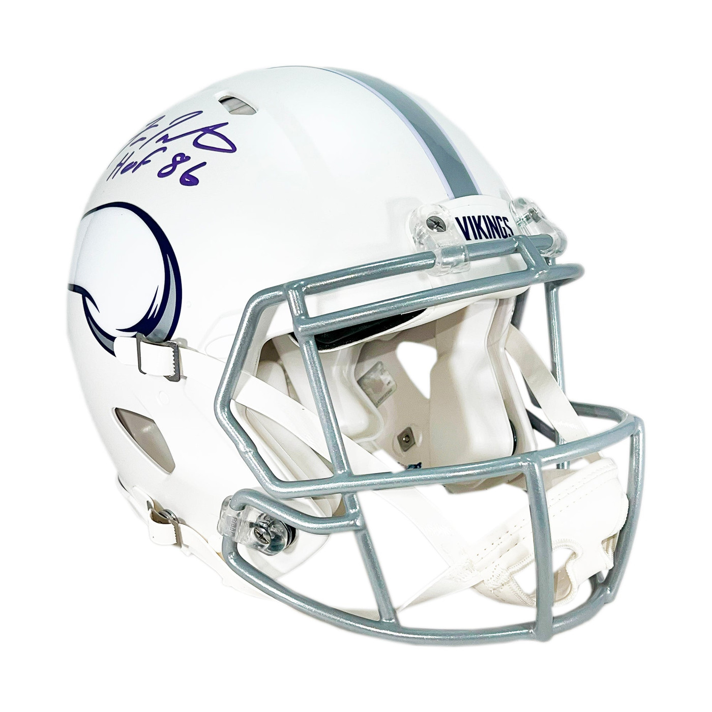 Frank Tarkenton Signed HOF 86 Inscription Minnesota Vikings Authentic Alt 2024 Speed Full-Size Football Helmet (Beckett)