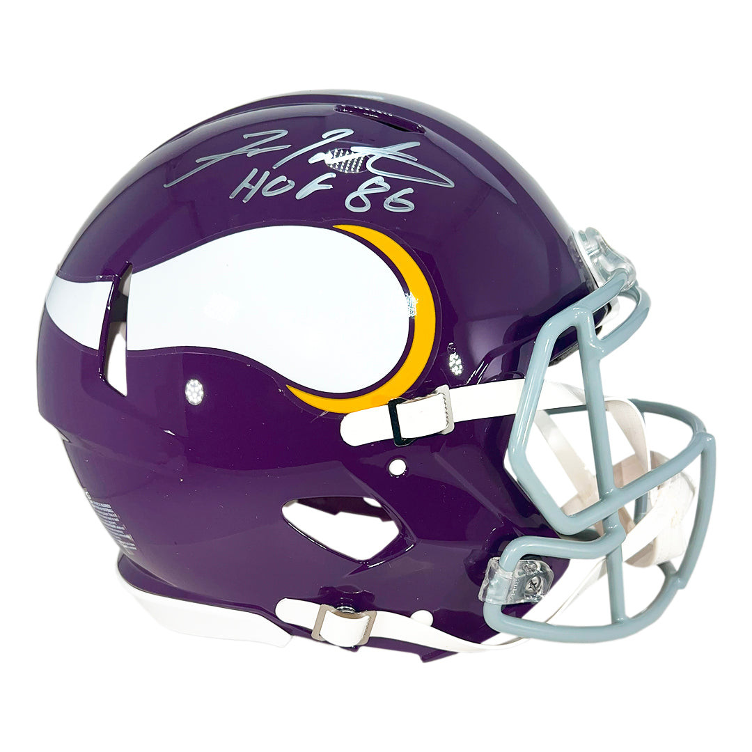 Frank Tarkenton Signed HOF 86 Inscription Minnesota Vikings Throwback 61-79 Authentic Speed Full-Size Football Helmet (Beckett)