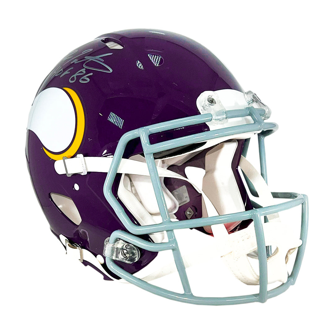 Frank Tarkenton Signed HOF 86 Inscription Minnesota Vikings Throwback 61-79 Authentic Speed Full-Size Football Helmet (Beckett)