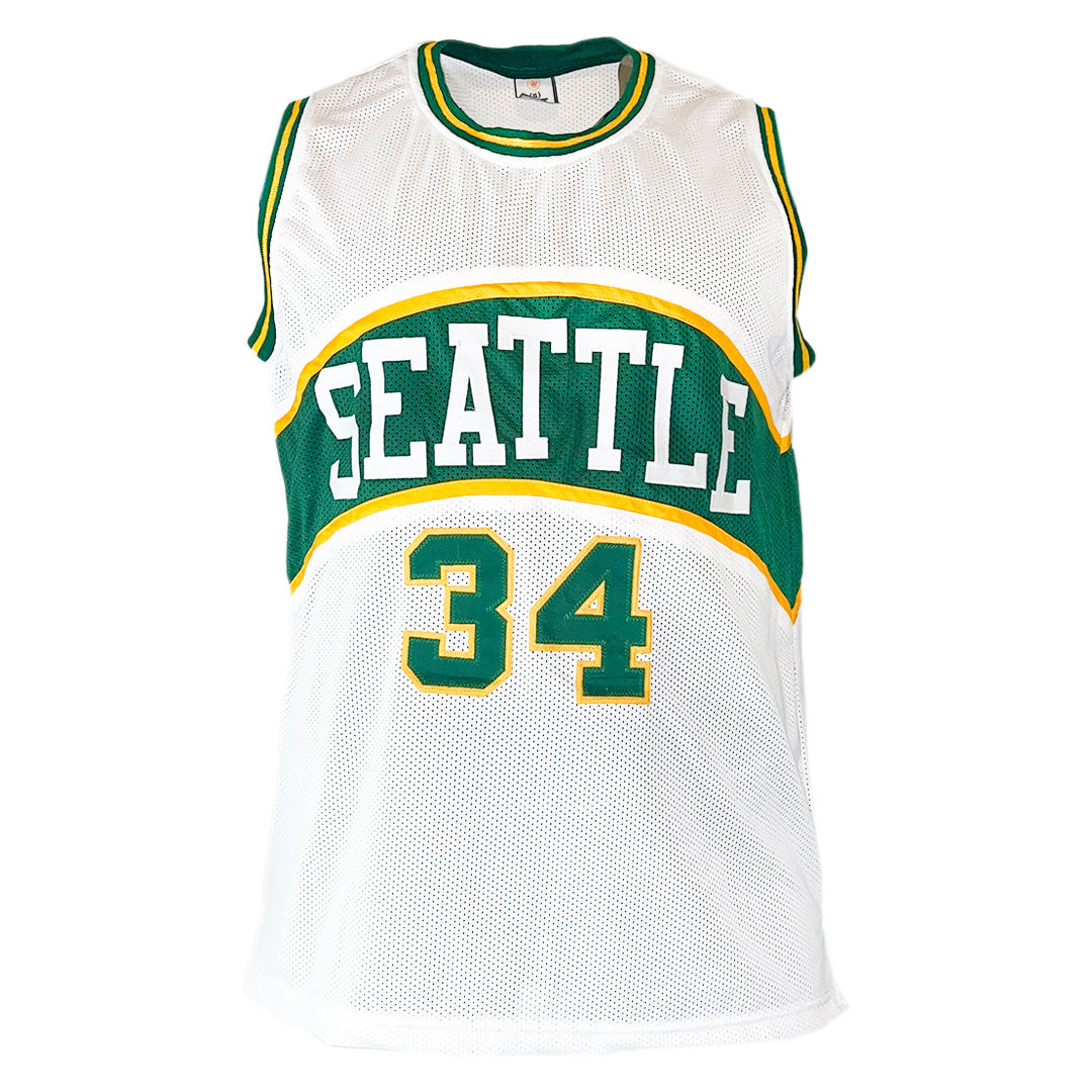 Xavier McDaniel Signed Seattle White Basketball Jersey (Beckett) -