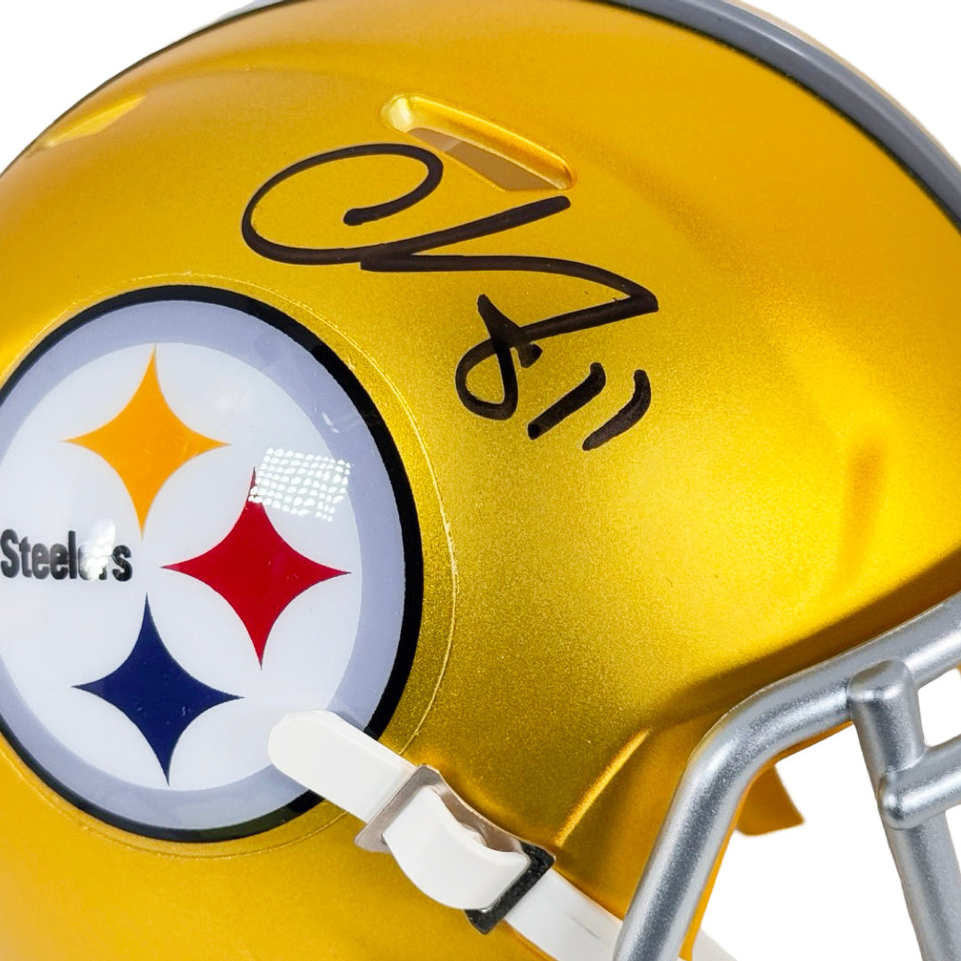 Chase Claypool Signed Pittsburgh Steelers Blaze Mini Football Helmet (Beckett)
