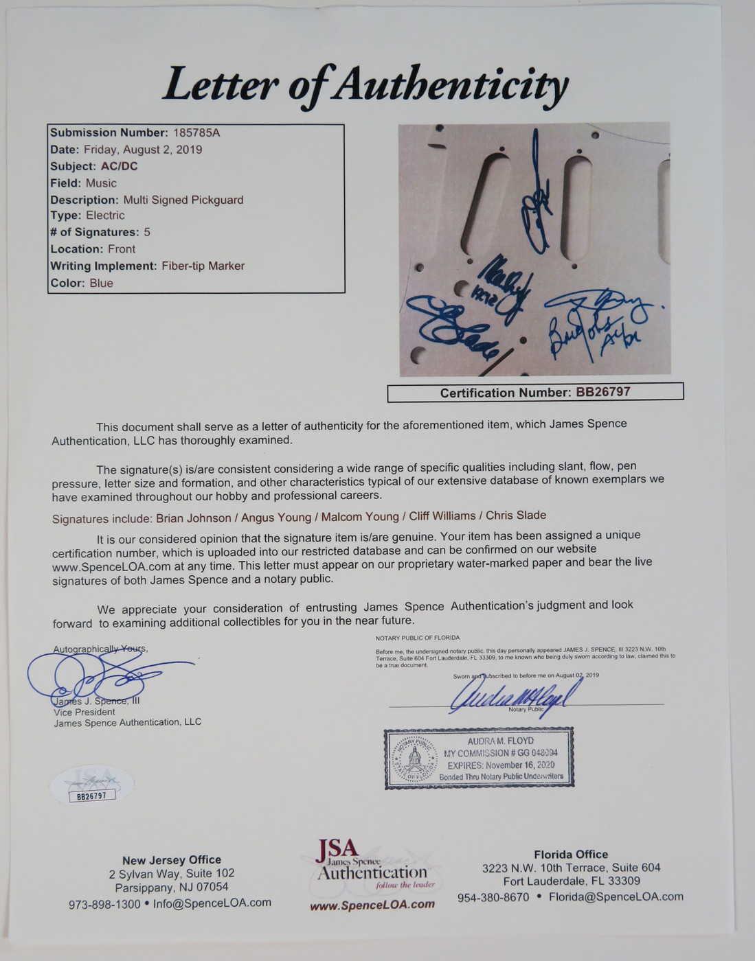 AC/DC Signed Guitar