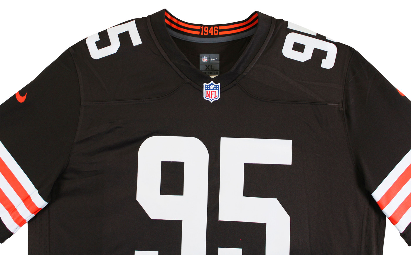 Browns Myles Garrett Authentic Signed Brown Nike Limited Jersey