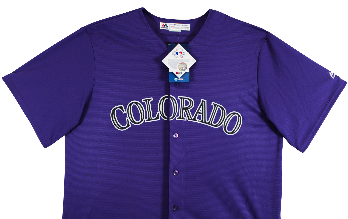 Rockies Nolan Arenado Signed Purple Majestic Cool Base Jersey MLB