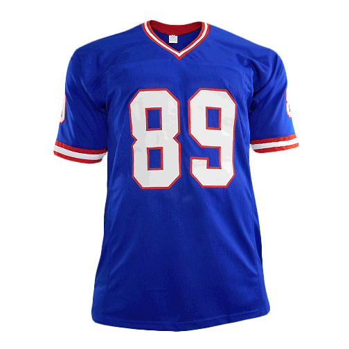 Mark Bavaro Signed Pro Edition Football Jersey Blue (JSA)